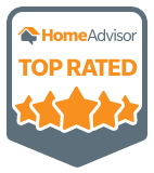 Logo badge provided by HomeAdvisor showing the company is a top-rated contractor